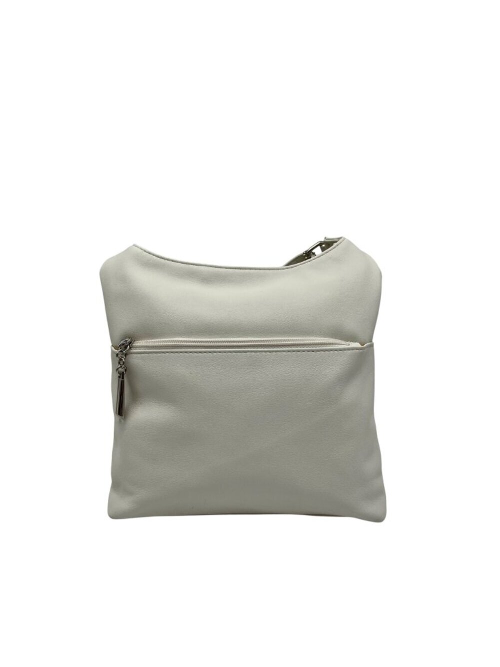 Giani Bernini White Faux Leather Nappa Soft Crossbody Bag